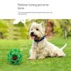 Dog toy hollow ball bite-resistant elastic rubber ball bell pet toy; Jingle Bell Toy Ball - Green - Hollow ball (with bell)