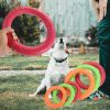 EVA Pet Flying Discs Dog Interactive Toy Training Ring Puller Bite-Resistant Wear-Resistant Outdoor Dog Trainer Pet Supplies - Orange