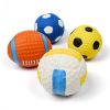 Squeaky Dog Toys; Natural Latex Rubber Dog Balls;  Soft ;  Bouncy & Durable for Small Medium Dogs Puppy Interactive Chew Sound Fetch Play - Large yell